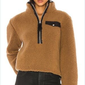 Pistola Tan Teddy Jacket with Black Accents